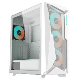 GIGABYTE ház GB-C301GW, ARGB Hub, átlátszó oldallap, Mid tower, 4x ARGB ventilátor, fehér