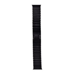 DEVIA ELEGANT LINK pótszíj (egyedi méret, nagy, fém, állítható) FEKETE Apple Watch 42/44/45/49mm