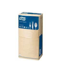TORK Szalvéta, 1/4 hajtogatott, 2 rétegű, 33x33 cm, Advanced, TORK "Lunch", homokszín