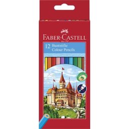 FABER-CASTELL Színes ceruza készlet, hatszögletű, FABER-CASTELL "Classic", 12 különböző szín