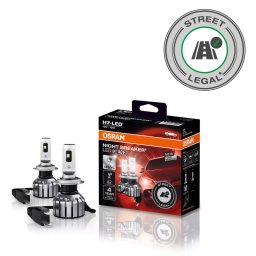LED lámpa , égő , autó izzó , fényszóró , 2 db-os csomag , H7 , 16W , hideg fehér , OSRAM LEDriving , NIGHT BREAKER , GEN2 , Street legal