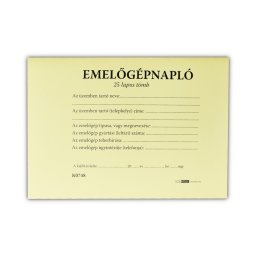 Emelőgépnapló 24 lapos A/5 fekvő K0748