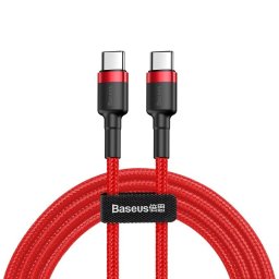 BASEUS CATKLF-H09 60W PD 2.0 Kábel USB C típus - USB C típus 2m piros