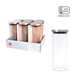 Cok Tároló üveg fém tetővel1,4L Pop Silver 111-0012