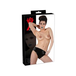 LATEX - női bugyi belső dildóval (fekete)