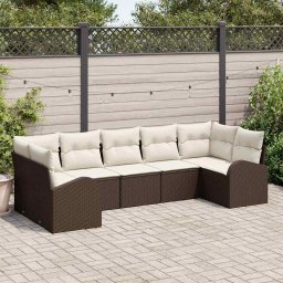vidaXL Kerti Kanapé Szett 7 db Barna [Műanyag]: Poly Rattan