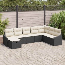 vidaXL Kanapé Szett 9 db polirattan