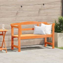vidaXL Kerti pad tárolóval Barna 119 x 44 x 76 cm Tömör fenyőfa