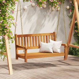 vidaXL Kerti hinta pad Természetes 110 x 56 x 58,5 cm Tömör Akácfa