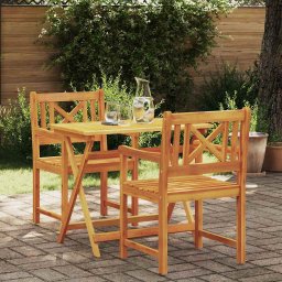 vidaXL Kerti pad 2 pcs Természetes 56 x 55,5 x 90 cm Tömör Akácfa