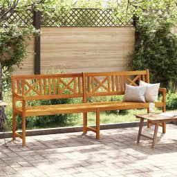 vidaXL Kerti pad Természetes 220 x 56 x 90 cm Tömör Akácfa
