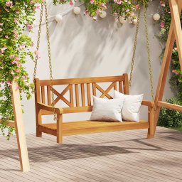 vidaXL Kerti hinta pad Természetes 110 x 56 x 58,5 cm Tömör Akácfa