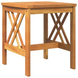 vidaXL Oldal asztal Tömör Akácfa Olaj Természetes 45 x 45 x 50 cm
