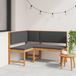 vidaXL Kerti Szék párnával Barna 140 x 100 x 91cm Tömör akácfa
