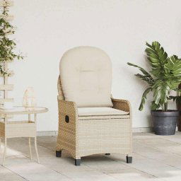 vidaXL Fotel ágy Bézs 56 x 66 x 95 cm polirattan