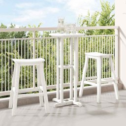 vidaXL Bárszék 2 db Fehér 52 x 43 x 73,5 cm HDPE