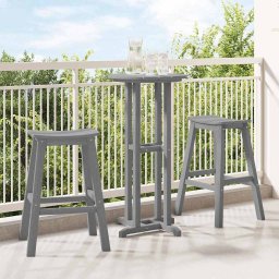 vidaXL Bárszék 2 db Világosszürke 52 x 43 x 73,5 cm HDPE