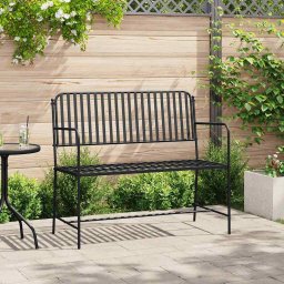 vidaXL Kerti pad Fekete 103,5 x 51,5 x 90 cm Acél