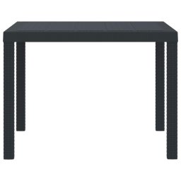 vidaXL Kerti Asztal Antracit 100 x 100 x 73 cm polirattan