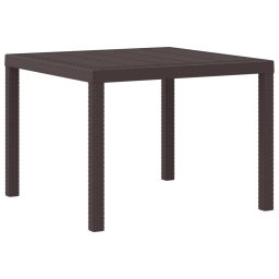 vidaXL Kerti Asztal Barna 100 x 100 x 73 cm polirattan
