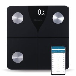 Salente SlimFit, intelligens személyi diagnosztikai fitnesz mérleg, Bluetooth, fekete