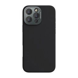 NILLKIN LENSWING MAGNETIC műanyag telefonvédő (matt, mikrofiber plüss belső, kameravédő, MagSafe) FEKETE Apple iPhone 16 Pro