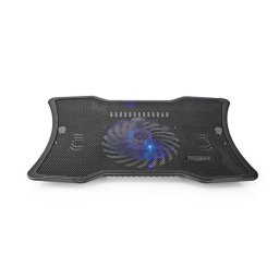 Nedis NBCR101BK notebook hűtő, 17", 125mm ventilátor, LED, zaj 15db