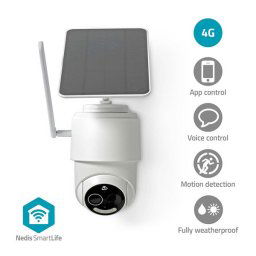 Nedis SIMCBO50WT 4G kűltéri kamera, full HD 1080p, dönthető, forgatható, IP65, napelem, mozgásérzékelő, éjjel látás