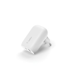 Belkin BOOST CHARGE™ Dual 37W Power Delivery PPS fali töltő (USB-C 25W USB-A 12W), Fehér