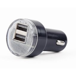 Gembird 2x USB autós töltő 2,1A, fekete