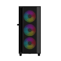 Gembird Fornax 4000 ARGB/Midi Tower/Transpar./Fekete