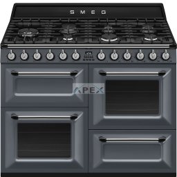 SMEG SZABADONÁLLÓ TŰZHELY,Victoria,110cm,2 sütő,61+61 l,grill rekesz 36 l,7égő,palaszürke