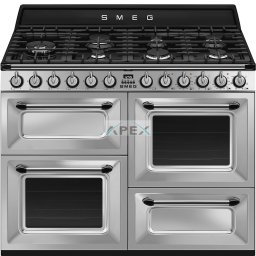 SMEG SZABADONÁLLÓ TŰZHELY,Victoria,110cm,3 sütő,61+61+36 l ,6+5+1 funkció,7 égő,rozsdamentes acél/ezüst gombokkal