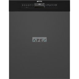 SMEG BEÉPÍTHETŐ MOSOGATÓGÉP, félintegrált, 60 cm, 13 teríték, 10+1 funkció, 7 hőmérséklet, fekete panel