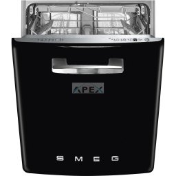SMEG BEÉPÍTHETŐ MOSOGATÓGÉP, retro, 60 cm, 13 teríték, 10 funkció, 7 hőmérséklet, fekete front