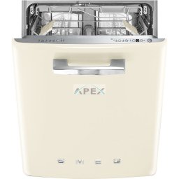 SMEG BEÉPÍTHETŐ MOSOGATÓGÉP, retro, 60 cm, 13 teríték, 10 funkció, 7 hőmérséklet, bézs