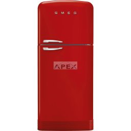 SMEG KOMBINÁLT HŰTŐ ÉS FAGYASZTÓ, retro, 79,6x192,1 cm, jobb oldali pántok, piros
