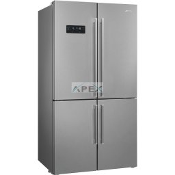 SMEG SZABANONÁLLÓ HŰTŐ ÉS FAGYASZTÓ, 90,8x182 cm, E energiaosztály, külső LED kijelző, inox