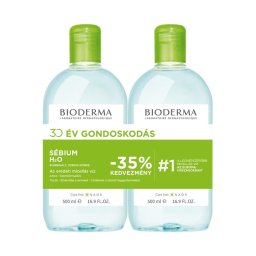 Bioderma Sébium H2O arc- és sminklemosó micellás víz duo csomag 2x500ml