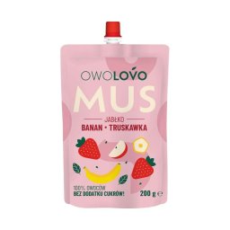 Owolovo 100% gyümölcspüré alma-banán-eper 200g