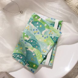 Mintás textil könyvborító (A5) #nyuszis