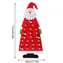 Falra akasztható Mikulás adventi naptár #Piros