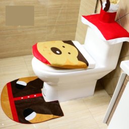 Karácsonyi WC ülőke huzat szett #Szarvasos
