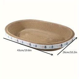 Tartós macskakaparó deszka beépített macskaággyal, amely megvédi a kanapét a macskák karmolásaitól #M Hossza 43 Cm