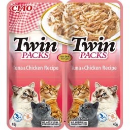 Inaba Cat Twin Packs Tuna & Chicken Recipe - Tanyasi csirkéből (24 tasak ~ 12 x 2 x 40 g) 960gr
