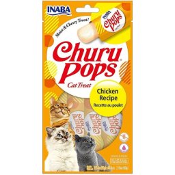Inaba Cat Churu Pops jutalomfalat rúd macskáknak (csirke) (24 csomag | 24 x [4 x 15 g])