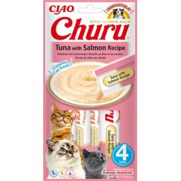 Inaba Cat Churu püré macskáknak (tonhal-lazac) (24 csomag | 24 x [4 x 14 g]) 96db