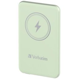 VERBATIM Powerbank Charge 'n' Go, mágneses, 5000 mAh, USB-C, zöld