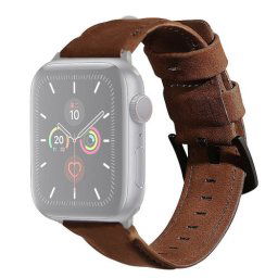 Bőr szíj Apple Watch 9 / 8 / 7 (45mm) / 6 / SE / 5/4 (44 mm) / 1, 2, 3 (42 mm) sötétbarna