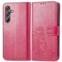ART FLOWER S pénztárca tok Samsung Galaxy A15 / A15 5G sötét rózsaszín